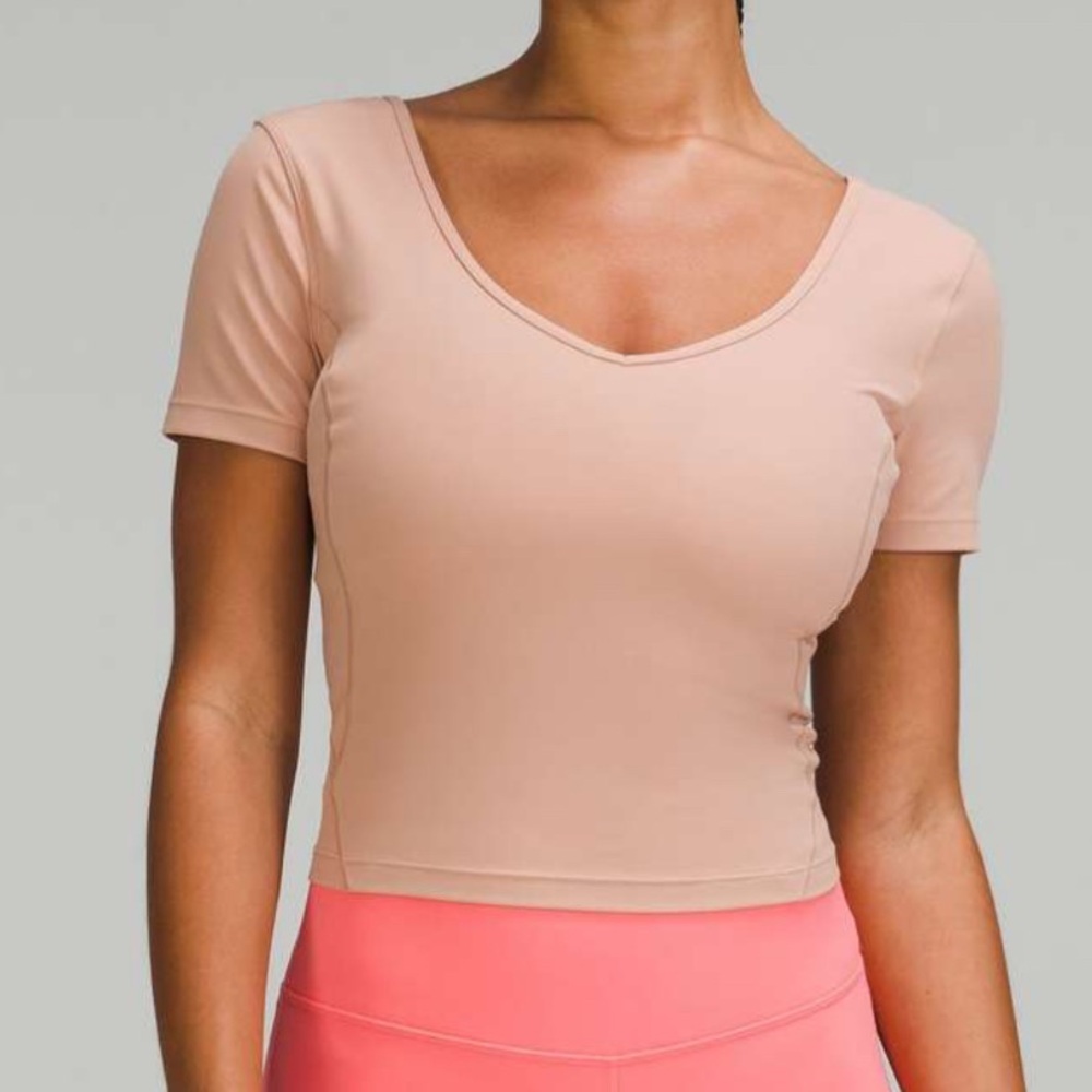 Lululemon Nulu Cropped Slim Yoga Short Sleeve top